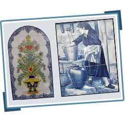 Portuguese Hand-Painted Tile Murals, Azulejos